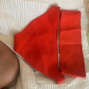 Triangl Swimwear Red Corduroy Bikini